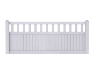 White fences. Wooden fences, garden or house wood fencing. Wooden fence isolated on transparency background