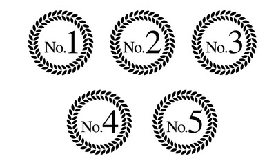 ランキングフレームのベクターイラストセット