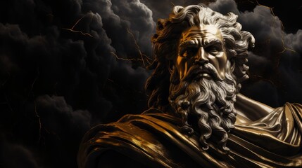 Zeus - The king of olympian gods and god of the thunderbolt
 - obrazy, fototapety, plakaty