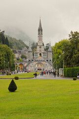 The Sanctuary of Our Lady of Lourdes is a group of buildings and places dedicated to the veneration of the Virgin Mary, in Lourdes, France. Here the Virgin appeared before Bernadette Soubirous.