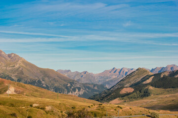 Pyrenean landscapes on the border between Spain and France. Places near Col du Portalet