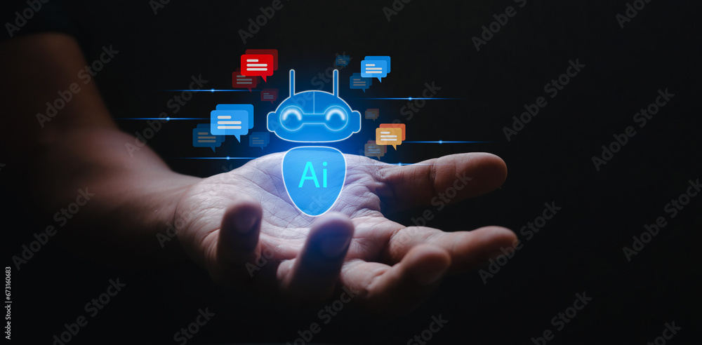 Poster digital transformation change management, internet of things. new technology bigdata and business pr