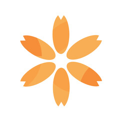 オレンジ色の花のアイコン