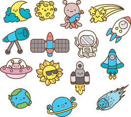 The theme of this icon  set is Space.