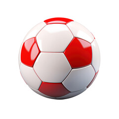 Fototapeta premium red soccer ball isolated on transparent background Remove png, Clipping Path