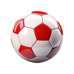 Fototapeta premium red soccer ball isolated on transparent background Remove png, Clipping Path