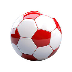 red soccer ball isolated on transparent background Remove png, Clipping Path
