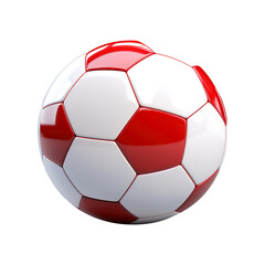 Obraz premium red soccer ball isolated on transparent background Remove png, Clipping Path