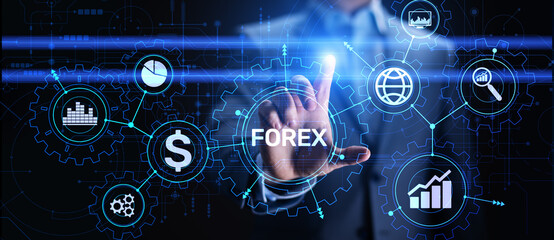 Forex trading Currencies exchange stock market Investment business concept on virtual screen.