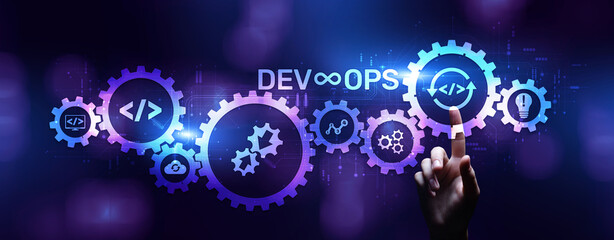 DevOps Methodology Development Operations agil programming technology concept.