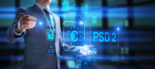 PSD 2 Payment Service Directive European Internet banking regulation. Business finance concept. © WrightStudio