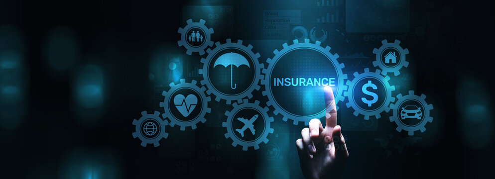 Insurance online insurtech business finance technology concept.