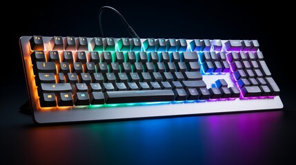 sleek mechanical PC keyboard with LED lighting