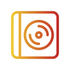 compact disc gradient icon