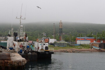 Marina on Popov Island in Peter the Great Bay of the Sea of Japan