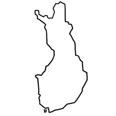 Finland map outline