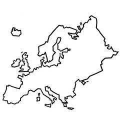 Europe map outline