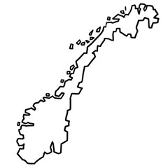 Norway map outline