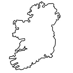 Ireland map outline