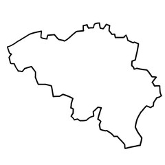 Belgium map outline
