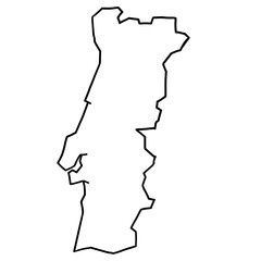 Portugal map outline