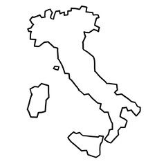 Italy map outline