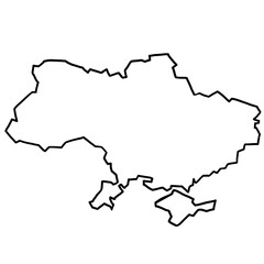 Ukraine map outline
