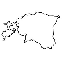 Estonia map outline