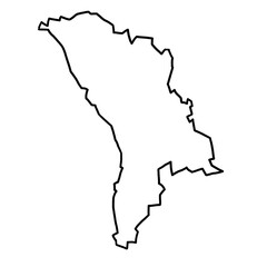 Moldova map outline