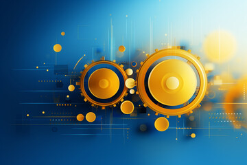 Obraz premium Abstract technology digital line electronic network data innovation concept background.