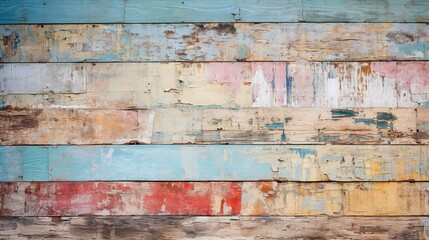 Faded Paint and Peeling Wood Panels, Grunge Background with Dark Colors, Weathered Wood Texture, Abstract Vintage Backdrop in Shabby Chic Style, Grungy Colors, Perfect for Artistic Projects