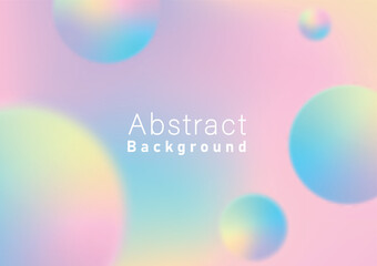 Abstract blurred gradient pastel color background and circle objects, vector illustration template for web banner, poster, backdrop.