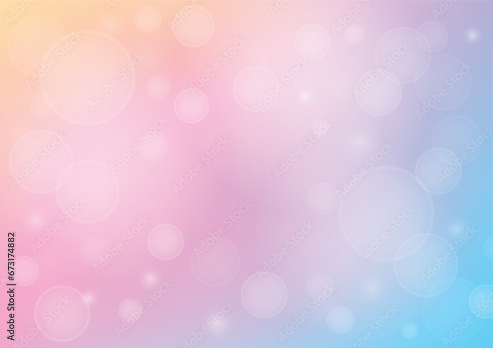 Aufkleber abstract gradient background, bokeh light onblue and orange pastel gradient color background vector 
