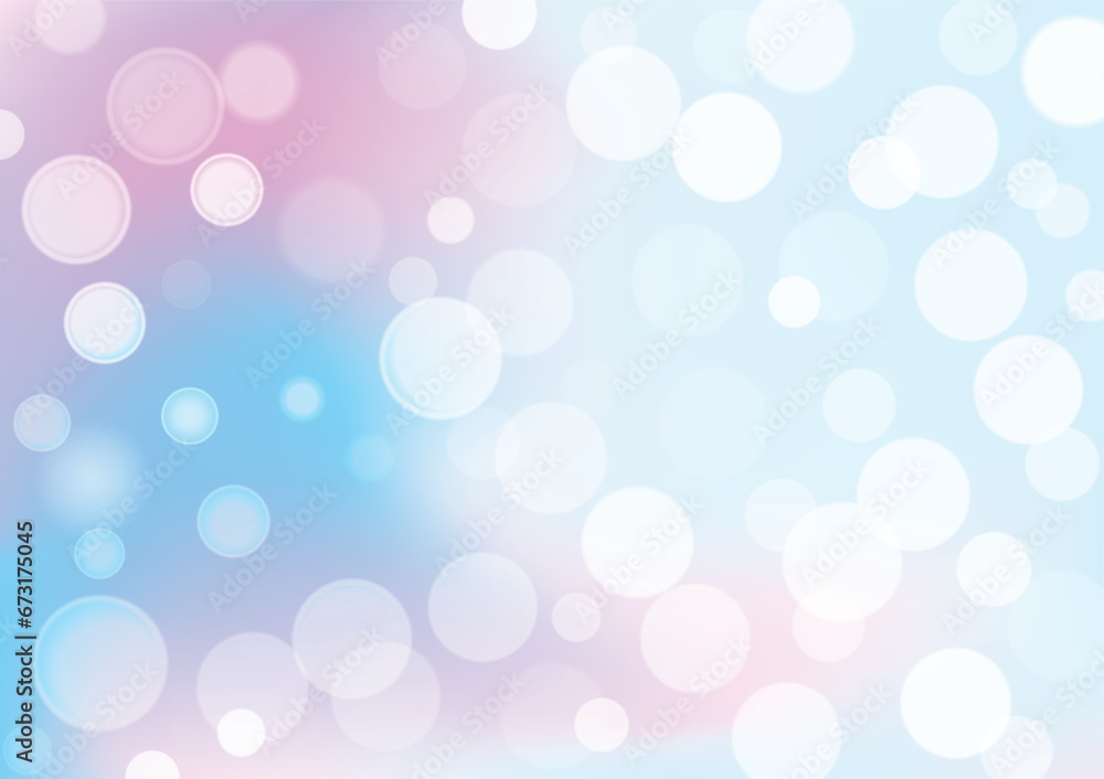 Poster abstract gradient background, bokeh light on pink and blue pastel gradient color background vector i