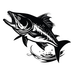 Fish Logo Template Design Vector. AI Generated