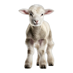 Gentle lamb persona isolated on transparent or white background, png