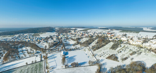 Winterliches Panorama der Region Absberg am Kleinen Brombachsee