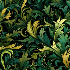 Art Nouveau Leafy Ornament Pattern