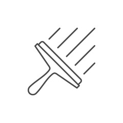 Window cleaning line outline icon