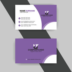 Simple corporate business card in vector free download.