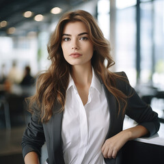 Professional Businesswoman in Modern Office Setting