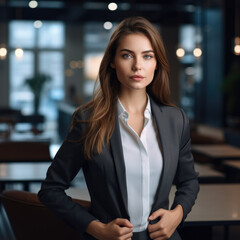Fototapeta premium Professional Businesswoman in Modern Office Setting