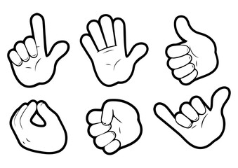 vector hand icon, hand symbol icons drawing