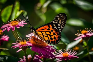 Obraz premium butterfly on flower