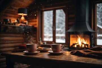 coffee in the fireplace
