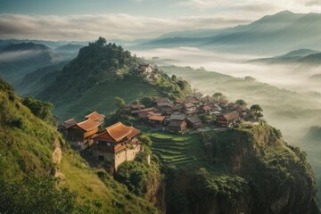 mountain village in the mountains