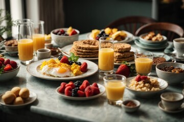 dessert with fruits and berries