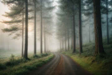 Fototapeta premium fog in the forest