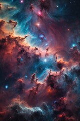 Fototapeta premium background with clouds and galaxy