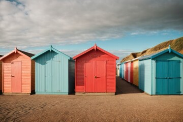 Obraz na płótnie Canvas beach huts at the beach